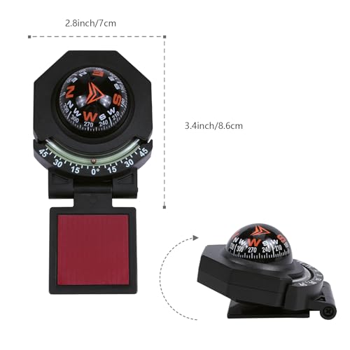 Brújula nocturna plegable ajustable para auto miniatura 3