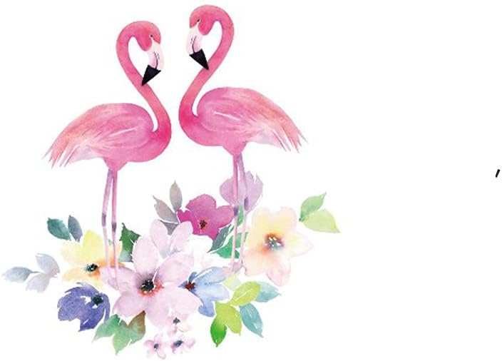 Hapyshop Hawaiian Temporary Tattoo, 60pcs Flamingo Temporary Tattoos Waterproof Fake Tattoo Stickers Body Art Tattoo Stickers for Women Girls Hawaiian Beach Summer Pool Party Decoration Supplies