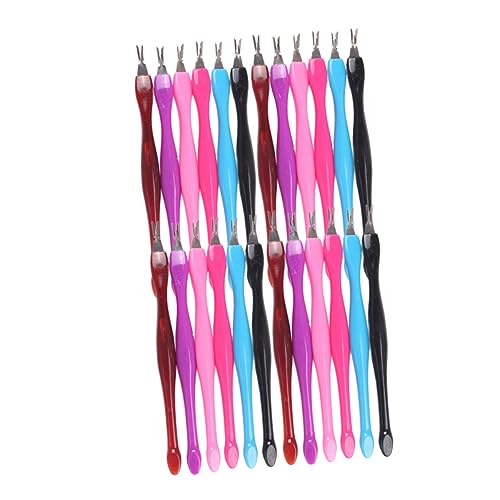 MUSISALY Practical Cuticle Remover Kit 48pcs Exfoliating Spatula Dead Skin Forks Nail Art Tool Set for Nail Care