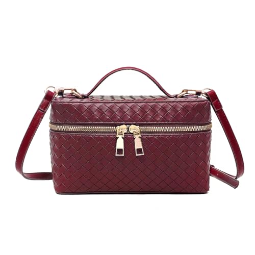 Trendy Shoulder Bags for Women Mini L19 Square Box Satchel Bag Cute PU Leather Crossbody Purse with Adjustable Strap