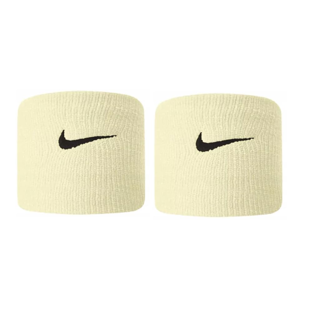 NIKE Premier Swoosh Singlewide Wristbands -Soft, Moisture-Wicking (1 Pair, 2.5" Wide)