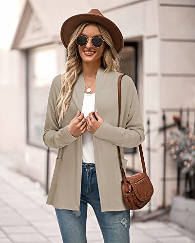Image of ULTRANICE Cardigan Sweaters Womens Fashion 2025 Spring Lightweight Long Sleeve Casual Tops Clothes Outfits with Pockets