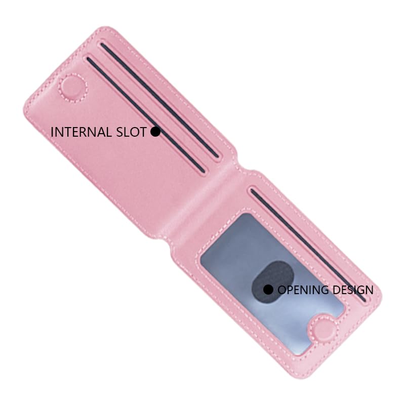 Image of ClickCase Minimalist iPhone Wallet with Stand, Magnetic Closure Wallet for iPhone 17 /16 /15 /14 /13 /12 Series, Card Holder, MagSafe Accessories, Vegan Leather (Rose Gold)