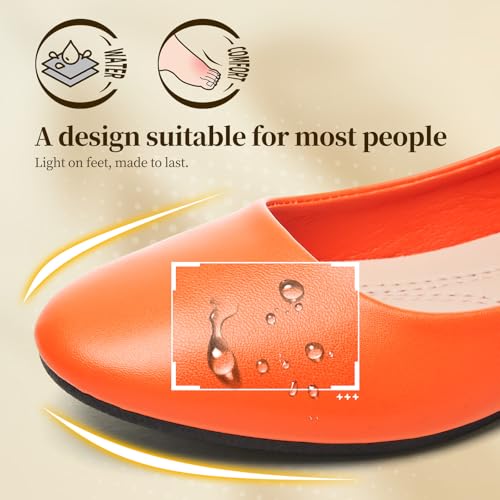 Image of Women's Ballet Flats Shoes Comfortable PU Leather Dress Slip on Shoes Teacher Business Casual