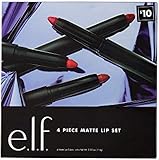 E.l.f. 4 Piece Matte Lip Gift Set including Praline, Berry Sorbet, Rich Red and Wine Matte Lipsticks