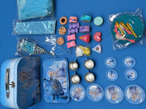 Image of Tea Party Set for Little Girls, Pretend Play Toys & Princess Dress Up-51PCS
