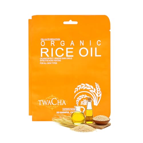 Image of TWACHA ORGANIC RICE OIL Facial Kit | Removes Dark Patches & Hyper-pigmentation | Helps in Skin Lightening | Suits All Skin Types | Ideal for both Men & Women | (6 Steps Facial)