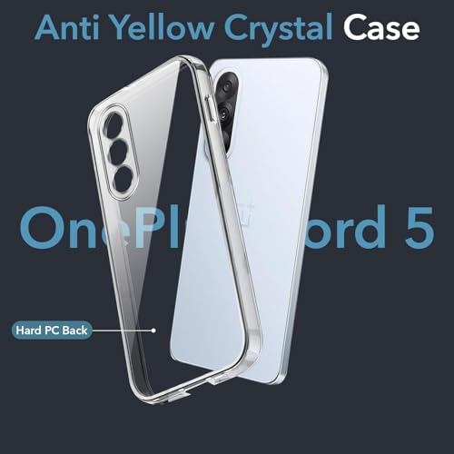 Image of Jkobi Lifetime Anti-Yellow Clear Back Case Cover for Oneplus Nord 5 (Sleek Hard Crystal | Shockproof and Camera Protection)