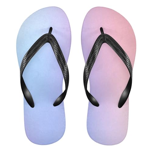 CEBUGI Unisex Flip Flop -Flat Sandal -NonSlip Couple Slippers -Natural Rubber Foam Soles Ultimate Comfort and Durability for Indoor Outdoor|Gradient Background