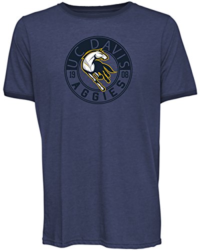 Ncaa uc davis aggies men's short sleeved heathered jersey, x-larg…