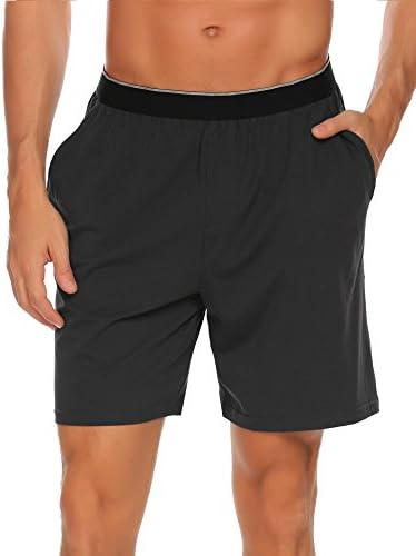 Aimado Men Summer Soft Comfort Loose Gym Pajama Bottoms Sleepwear Shorts(S-XXL)