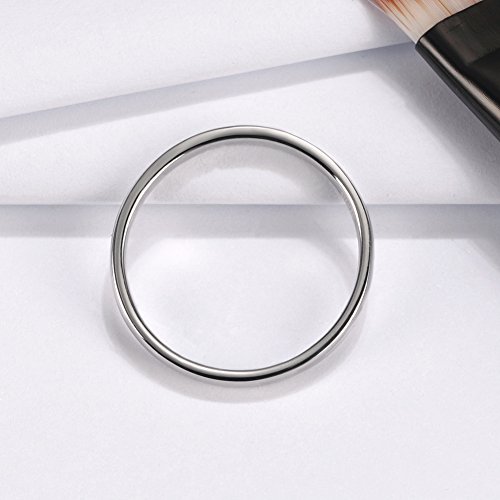 Ginger Lyne Collection 2mm Wedding Band for Men or Women Black Gunmetal over Solid Sterling Silver Comfort Fit Bridal Ring2