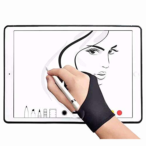 Guante para tablet gráfica de 2 dedos, guante artístico de licra para tablet gráfica, caja de luz y tablero de trazado miniatura 4