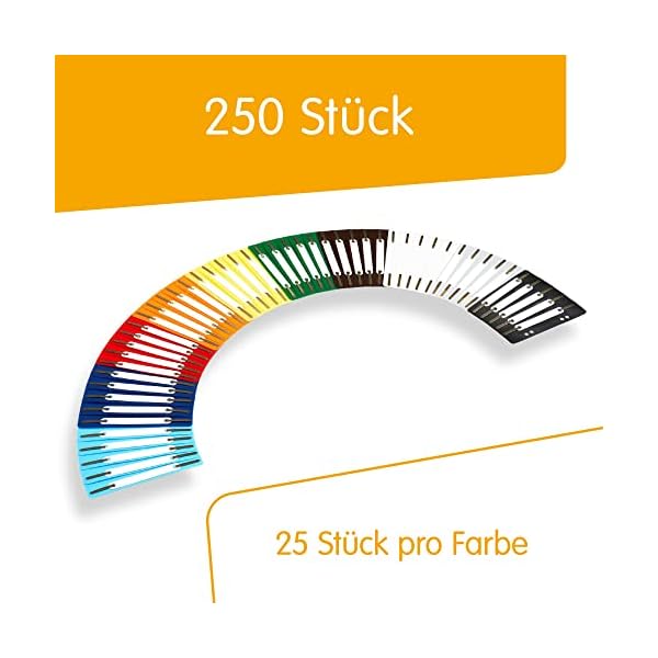 perfect line • 250 Heftstreifen PP (10x25), recycelbarer Kunststoff, MADE IN GERMANY – Bild 4