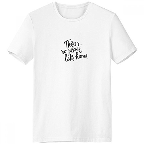 T-shirt Crew-Neck blanc Il y a No Place Like Home pour homme en coton