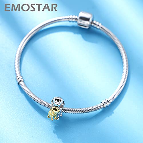 Image of Animal Theme Charms, Mom /Child of Owl Bear Dog, Rabbit Flamingo Elephant Panda Cat Parrot Crocodile Unicorn Charms in 925 Sterling Silver, Fit European Bracelet /Necklace, Gift for Mother /Friend /Lover