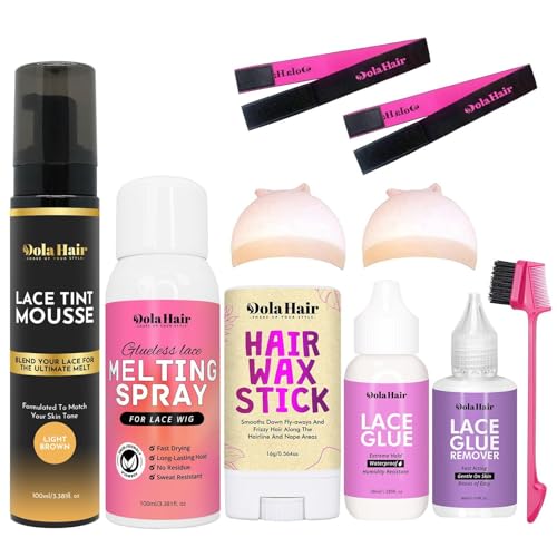 Image of Dolahair Lace Glue Kit Wig Installation Kit & Melting Spray (Light Brown)