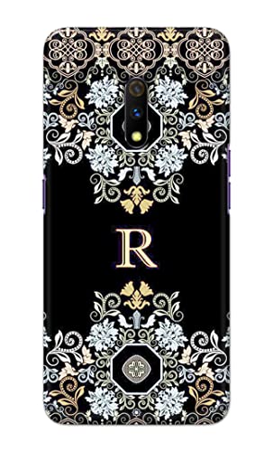 Image of PRINTFIDAA Name II Initial II Letter Floral Pattern Alphabet R Printed Designer Hard Back Case Cover for Realme X /Oppo K3, RMX1901 -(SF) MVN1007