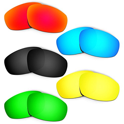 Lentes de repuesto para Oakley Split Jacket en color rojo azul y negro