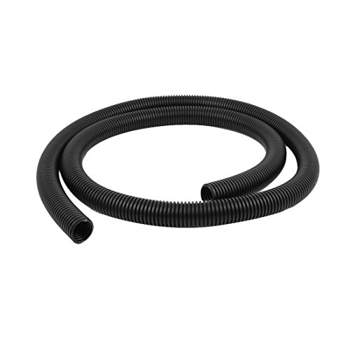 Aexit Black Plastic Electric Motors 25mm x 32mm Flexible Corrugated Conduit Pipe Hose Tube Fan Motors 2M Long