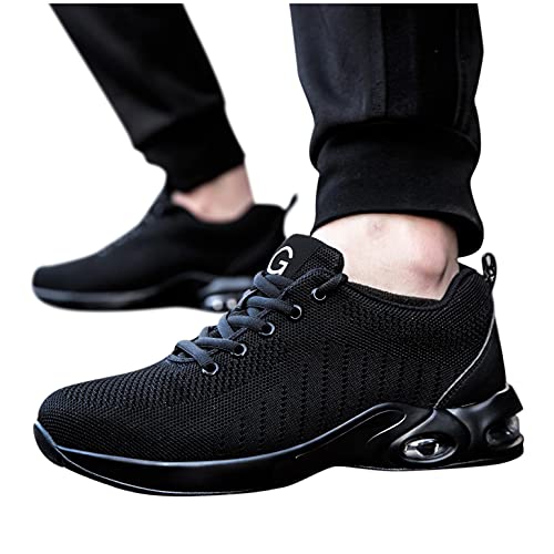 Hbeylia Walking Shoes For Women Men Fashion Durable Non Slip Lace Up Slip On Sneakers Breathable Lightweight Mesh Athletic Running Hiking Tennis Sport Shoes Air Cushion Trainers Driving Work Shoes