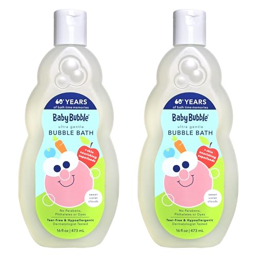 Mr. Bubble Baby Bubble Ultra Gentle Bubble Bath, Sweet Violet Clouds Scent, 16 oz., Pack of 2