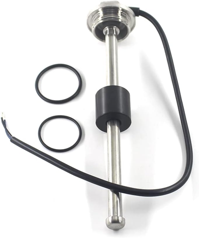 Marine Fuel Sending Unit Thread Twist-in 0-190ohm Fuel and Water Tank Level Sensor for Boat Marine RV Truck (100mm Thread Twist-in Sensor)(500mm)
