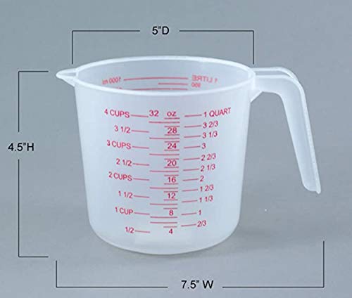 Vaso medidor plástico 4 tazas miniatura 4