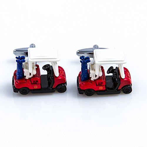 Mancuernas de golf en caja de regalo con paño de pulido miniatura 5