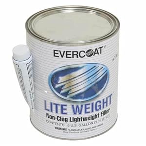 Evercoat Lite Weight Body Filler – Clog-Free Body Filler for Aluminum, Fiberglass & More – 128 Fl Oz
