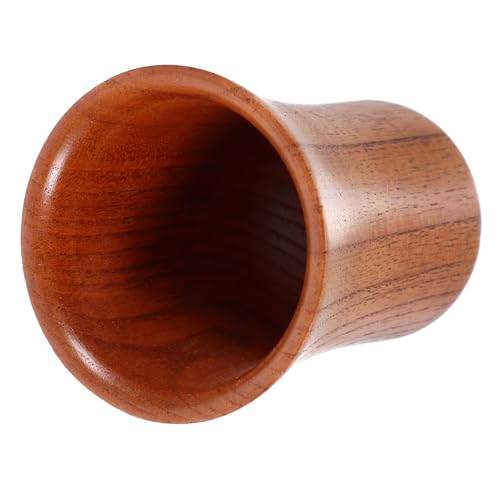 ledmomo 木製喇叭カップ シンプルデザイン 軽量で耐熱 アウトドア用コーヒーマグ 家用ティーマグ 飲み物に適したおしゃれな水筒