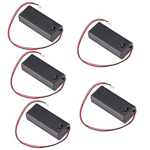 Aihasd 5 Piezas 3V AAA Soporte de la batería Caja de batería Tapa de la batería con interruptor ON/OFF y Cable PH2.0 JST Conector Masculino para BBC Micro:bit