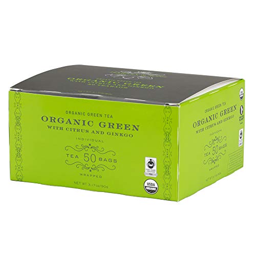 Harney & Sons Organic Green Tea with Citrus and Ginkgo 50 Teabags