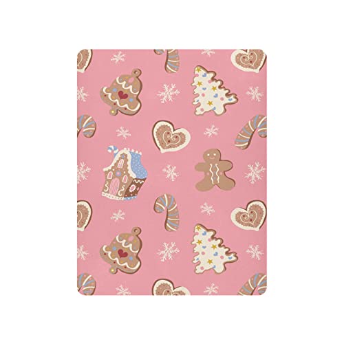 Image of Christmas Gingerbread Houses Crib Sheets Soft Breathable Fitted Baby Playard Sheets Mattress Cover for Girls Boys, 39 inch x 27 inch x 5 inch