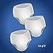 Collections Etc Moisture Proof Reusable Vinyl Underpants - Set of 3, White, Medium