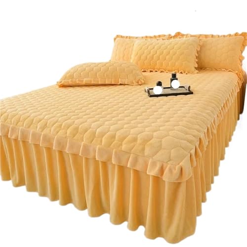 Jupe de lit en molleton de lait pour cacher sommier 150x200 - 2