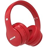 MIDOLA Kids Headphones Bluetooth 5.3 Wireless 60H Play Time Volume Limit 85/110dB Over Ear Foldable Protection Headset/Wired AUX Cord Mic for Children Boy Girl Travel School Phone Pad Tablet Red