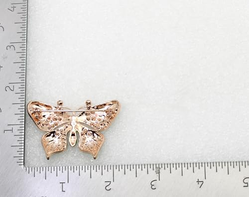 Image of Gorgeous Rhinestone Crystal Enamel Butterfly Pin Brooch