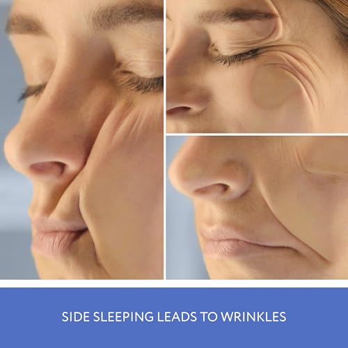 SLEEP & GLOW Omnia Anti-Aging Beauty Pillow Fights Sleep Wrinkles with Orthopedic Height Adjustable Memory Foam for Sleeping on Back and Side (Made in Italy)
