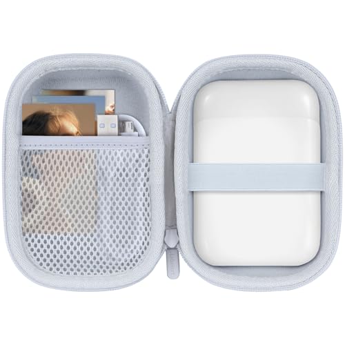 Image of Lebakort Storage Case Compatible with Liene 2x3 inch Photo Printer Mini Instant Portable Color Mono Photo Printer (Off White Case)