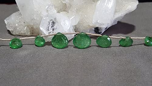 Tsavorite Garnet Graduating Faceted Briolette Beads pour création bijoux - 2