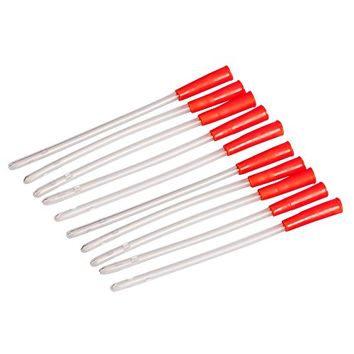 HealthAndYoga(TM) Enema Supplies â€“ Short 15 Centimeters Discomfort-Free, Medical Grade Colon Tips - Flexible Rounded End for Smooth Insert - Saver Pack - Set of 10 (16 FR)