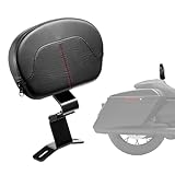 VEVOR Sissy Bar Compatible avec Harley Davidson Touring, Street Glide, Road Glide et Road King, Dosseret Pilote Moto Arrière Amovible, Cadre en Métal et Coussin en Cuir, Hauteur de 31 cm, Noir