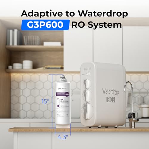 Waterdrop WD-G3P600-RO Filter, NSF Certified, Replacement for WD-G3P600 Reverse Osmosis System, 2-year Lifetime