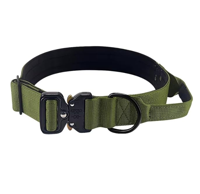 Tactical Dog Collar, Dog Collar Large, Medium, Adjustable Nylon K9, Heavy Duty Collar with Handle