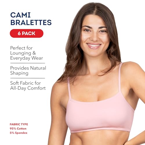 Image of Fruit of the Loom Women's Spaghetti Strap Cotton Pullover Sports Bra Value Pack