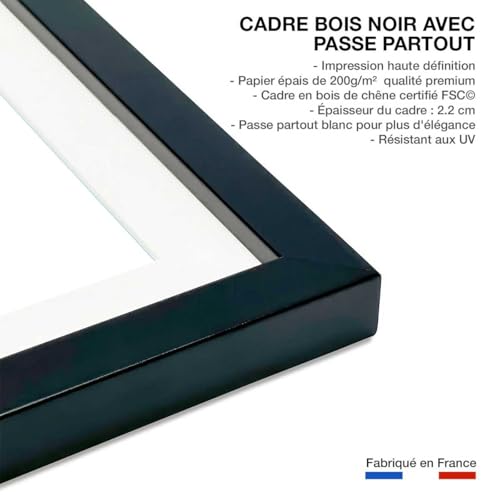 Affiche enfant copains de quartier sous cadre noir 60x40 cm - 4