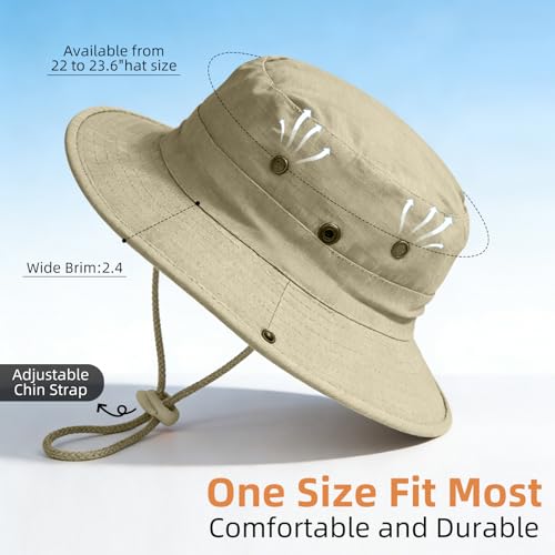 Sun Hats for Men Women Boonie Hat Foldable Fishing Hat UPF 50+ Bucket Hat for Fishing Hiking Garden Safari Beach