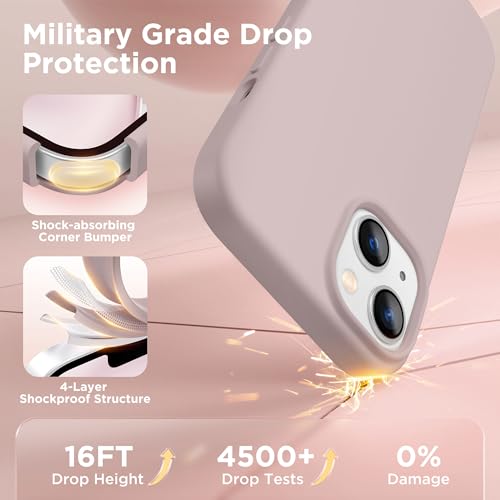 Image of GolbinBox Magnetic for iPhone 13 /14 Case, Silicone Cover, Light Taro