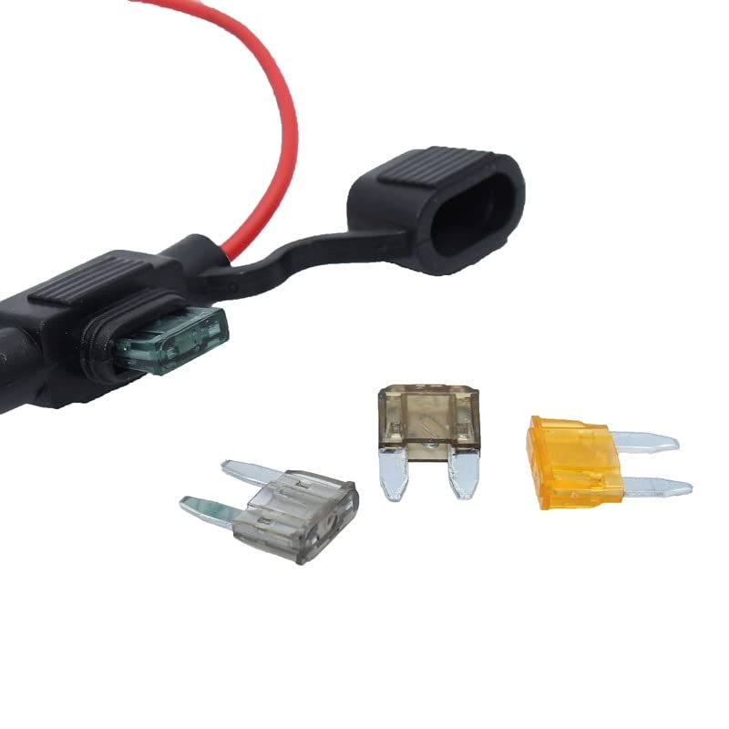 Kit 12 Porte-fusibles étanches 12V Avec Fusibles - Standard, Mini, Micro2, Bas Profil - Pour Voiture, Moto, Bateau